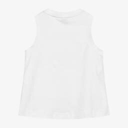Burberry-Teen Girls White Logo Vest Top | Childrensalon Outlet