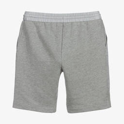 Burberry-Teen Grey Logo Shorts | Childrensalon Outlet