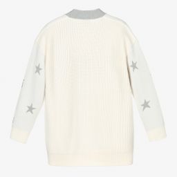 Burberry-Teen Ivory Monogram Cardigan | Childrensalon Outlet