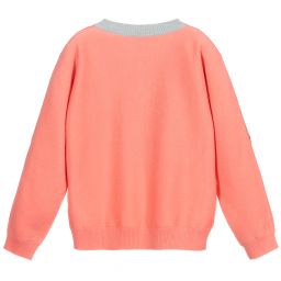 Burberry-Teen Pink & Grey Wool Sweater | Childrensalon Outlet