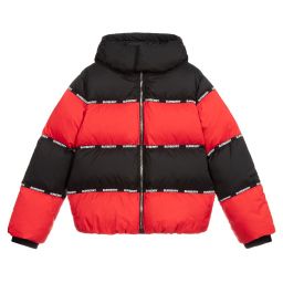 بربري-Teen Red & Black Logo Jacket | Childrensalon Outlet