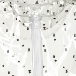 Burberry-Teen Transparent Logo Raincoat | Childrensalon Outlet