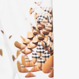 Burberry-Teen White Cotton Joggers | Childrensalon Outlet