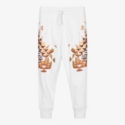 Burberry-Teen White Cotton Joggers | Childrensalon Outlet