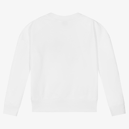 Burberry-Teen White Logo Sweatshirt | Childrensalon Outlet