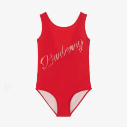 Burberry-Teens' Varsity Red Logo Swimwear | Childrensalon Outlet
