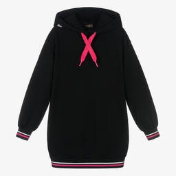 Burberry-Black Hooded Sweatshirt Dress | Childrensalon Outlet