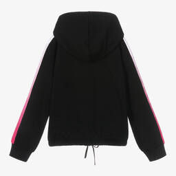 Byblos-Girls Black Cotton Logo Hoodie | Childrensalon Outlet