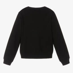 Byblos-Girls Black Knitted Logo Sweater | Childrensalon Outlet