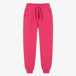 Burberry-Girls Pink Cotton Joggers | Childrensalon Outlet