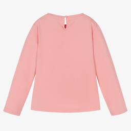 Burberry-Girls Pink Cotton Logo Top | Childrensalon Outlet