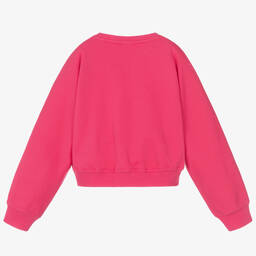 Burberry-Girls Pink Logo Sweatshirt | Childrensalon Outlet