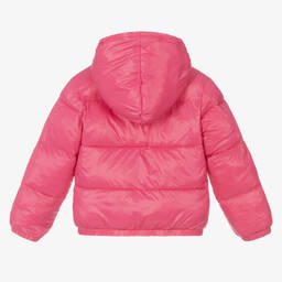 Burberry-Girls Pink Puffer Jacket | Childrensalon Outlet