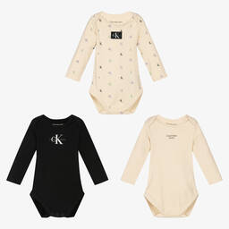 Calvin Klein Jeans-Baby Cotton Bodyvests (3 Pack) | Childrensalon Outlet