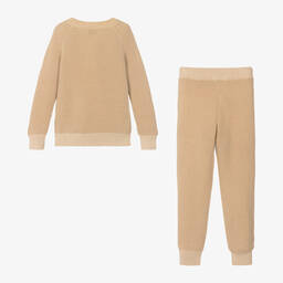 Calvin Klein-Бежевый трикотажный спортивный костюм | Childrensalon Outlet