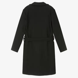 Calvin Klein-Black Cotton Dressing Gown | Childrensalon Outlet