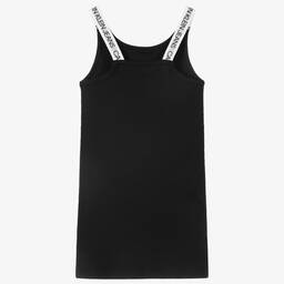 Calvin Klein Jeans-Black Organic Cotton Dress | Childrensalon Outlet