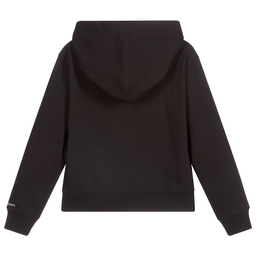 Calvin Klein Jeans-Black Organic Cotton Hoodie  | Childrensalon Outlet