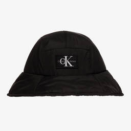 Calvin Klein Jeans-Black Quilted Bucket Hat | Childrensalon Outlet