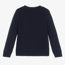 كالفين كلاين Jeans-سويتشيرت قطن لون كحلي | Childrensalon Outlet