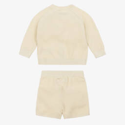 Calvin Klein-Boys Beige Knit Cardigan & Shorts | Childrensalon Outlet
