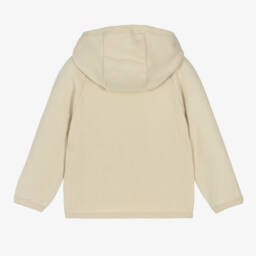 Calvin Klein-Boys Beige Logo Hooded Top | Childrensalon Outlet