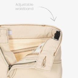 Calvin Klein Jeans-Boys Beige Straight Fit Jeans | Childrensalon Outlet