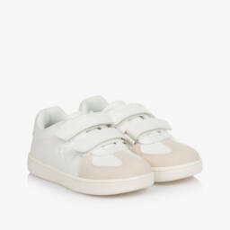 Calvin Klein-حذاء رياضي بيج للأولاد بإغلاق فيلكرو | Childrensalon Outlet