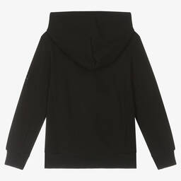 Calvin Klein-Boys Black Cotton CK Hoodie | Childrensalon Outlet