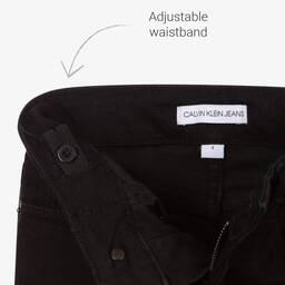 Calvin Klein Jeans-Boys Black Denim Skinny Jeans | Childrensalon Outlet