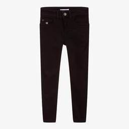 Calvin Klein Jeans-Boys Black Denim Skinny Jeans | Childrensalon Outlet