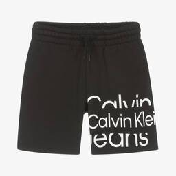 Calvin Klein Джинсы-Черные шорты из джерси | Childrensalon Outlet