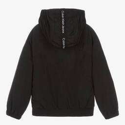 Calvin Klein Jeans-جاكيت هودي لون أسود للأولاد | Childrensalon Outlet