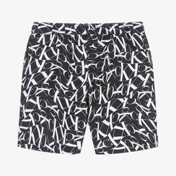 Calvin Klein-Boys Black Monogram Logo Swim Shorts | Childrensalon Outlet