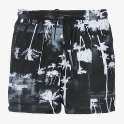 Calvin Klein-Boys Black Palm Tree Print Swim Shorts | Childrensalon Outlet