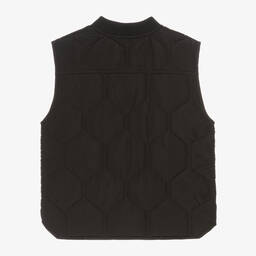 Calvin Klein-Boys Black Quilted Gilet | Childrensalon Outlet