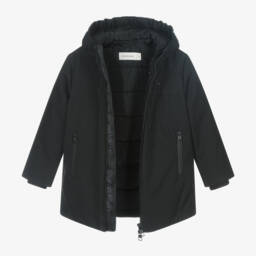 Calvin Klein-Boys Black Quilted Jacket | Childrensalon Outlet