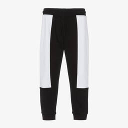 Calvin Klein-Boys Black & White Cotton Joggers | Childrensalon Outlet