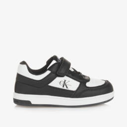 Calvin Klein-Boys Black & White Logo Trainers | Childrensalon Outlet