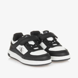 Calvin Klein-Boys Black & White Logo Trainers | Childrensalon Outlet
