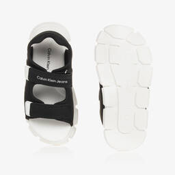 Calvin Klein-Boys Black & White Sandals | Childrensalon Outlet
