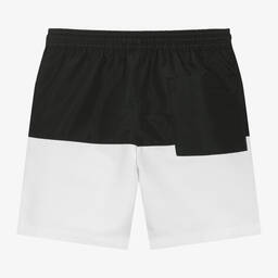 كالفين كلاين-شورت سباحة لون أسود وأبيض للأولاد | Childrensalon Outlet