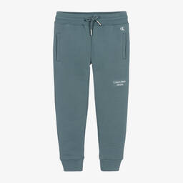 Calvin Klein-جوغرز بطبعة مونوغرام قطن جيرسي لون أزرق للأولاد | Childrensalon Outlet