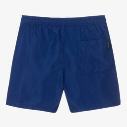 Calvin Klein-Boys Blue Logo Swim Shorts | Childrensalon Outlet