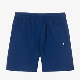 Calvin Klein-Boys Blue Logo Swim Shorts | Childrensalon Outlet