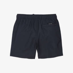 Calvin Klein-Boys Blue Logo Trim Swim Trunks | Childrensalon Outlet