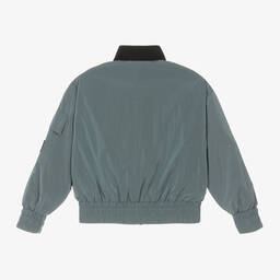 Calvin Klein-Серо-голубая куртка-бомбер для мальчиков | Childrensalon Outlet