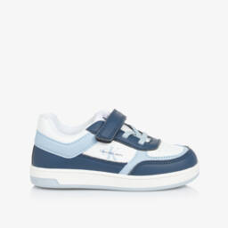 Calvin Klein-Boys Blue Velcro Faux Leather Kicks | Childrensalon Outlet