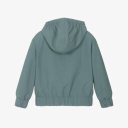 Calvin Klein-Boys Charcoal Hooded Logo Windbreaker | Childrensalon Outlet