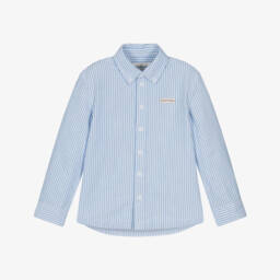 Calvin Klein-قميص أوكسفورد كلاسيكي مخطط للأولاد | Childrensalon Outlet